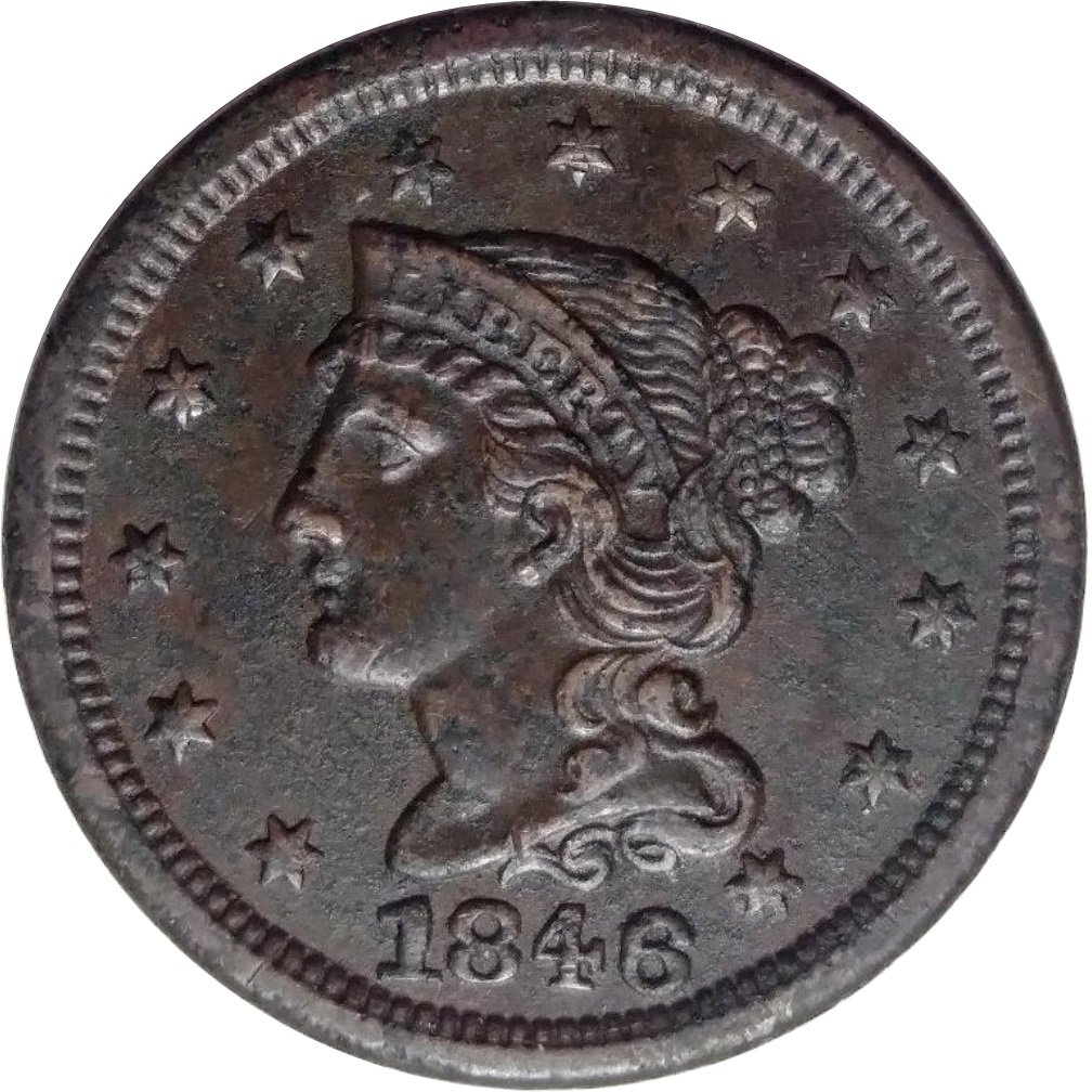 1846-Braided-Hair-Large-Cent-#3